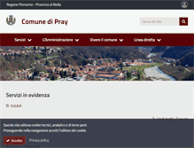 Tablet Screenshot of comune.pray.bi.it